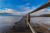 Walkway over the bay at Aberlady, East Lothian, Scotland