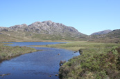 Am Feur Loch with Meall Lochan Chleirich in the background near to Gairloch, Wester Ross, Scotland