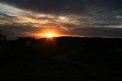 Sunset over the village of Badachro, Wester Ross, Scotland