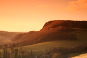 This photograph depicts Kinnoull Hill and Tower overlooiking the Tay Valley at Perth, Perthshire, Scotland